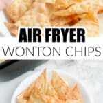 Bowl of wonton chips.