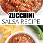 Bowl of zucchini salsa.