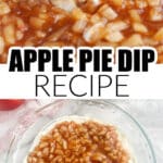 Dish with apple pie dip.