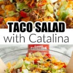 Bowl of taco salad.