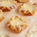 Cream cheese danish with a glaze.