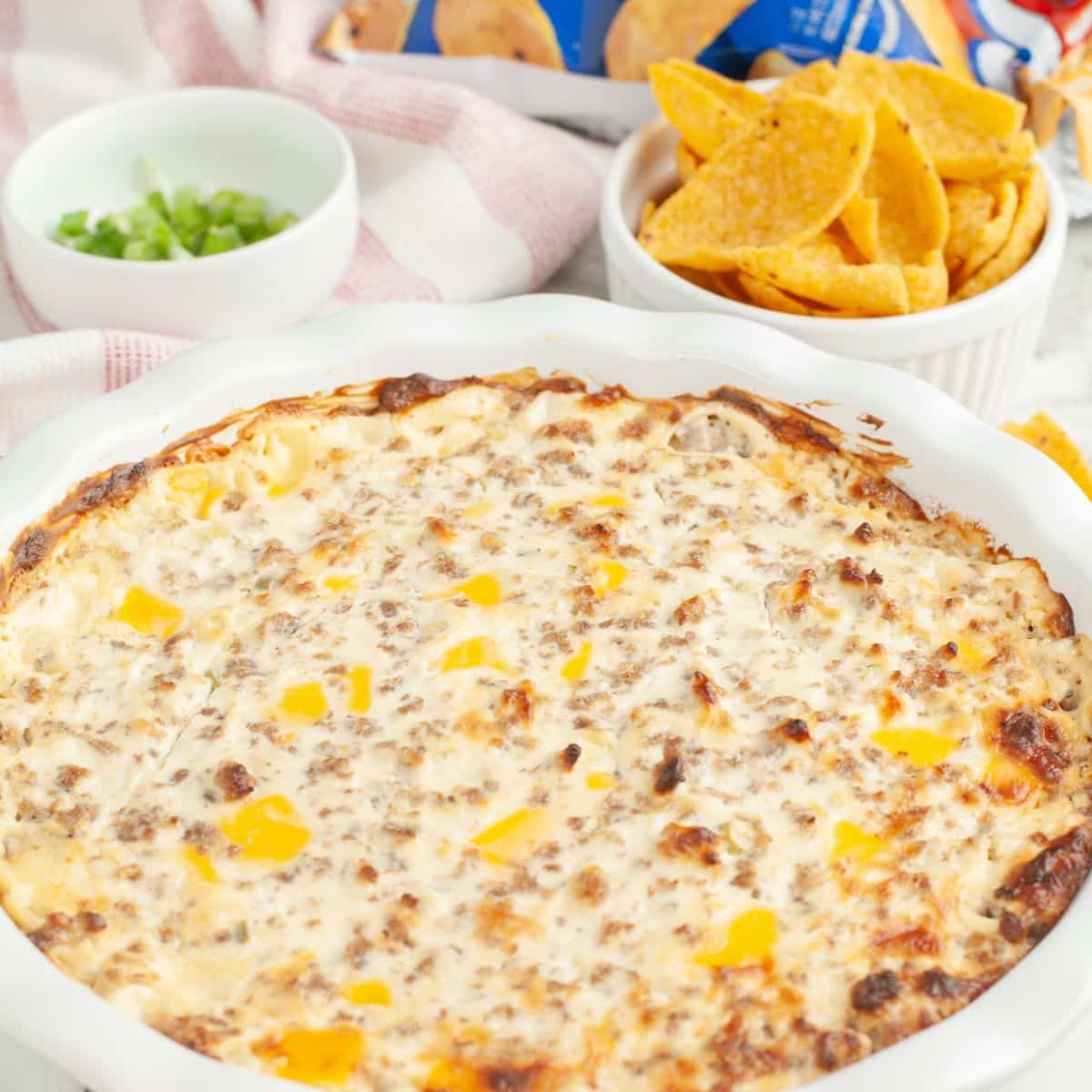 Baking dish with hissy fit dip.