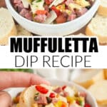 Bowl of muffuletta dip.