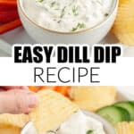 Bowl of creamy dill dip.