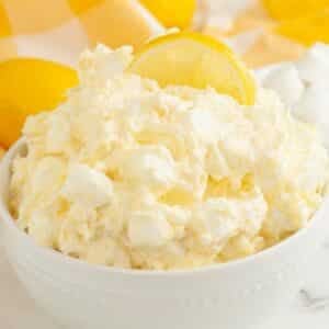 Lemon fluff in a bowl.