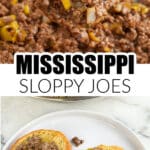 Mississippi sloppy joes on garlic toast.