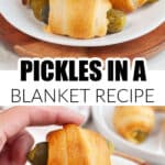 Plate of pickles in a blanket.