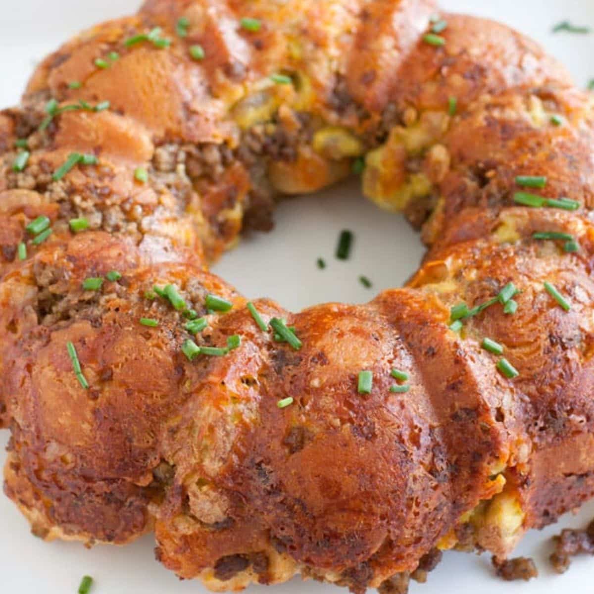 Sausage egg and cheese monkey bread.