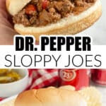 Dr. Pepper sloppy joes on a plate.