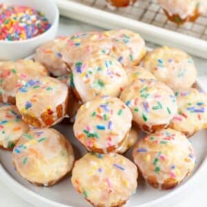 Plate of funfetti blossoms.