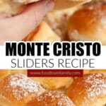 Hand holding a Monte Cristo slider.