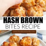 Plate of hash brown sausage bites.