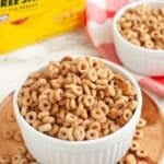 Bowl of hot buttered Cheerios.