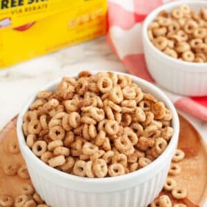 Bowl of hot buttered Cheerios.