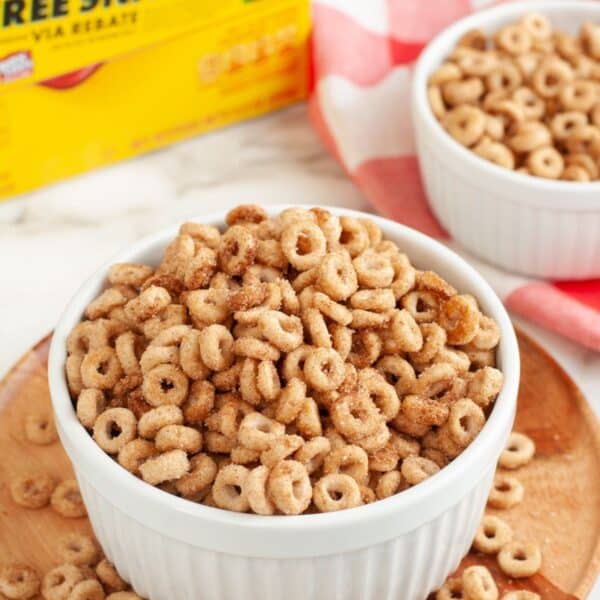 Bowl of hot buttered Cheerios.